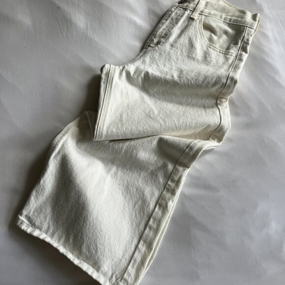 Levi's Wide Leg Denim Jeans - Ivory White - Size 28 - Picture 5 of 9